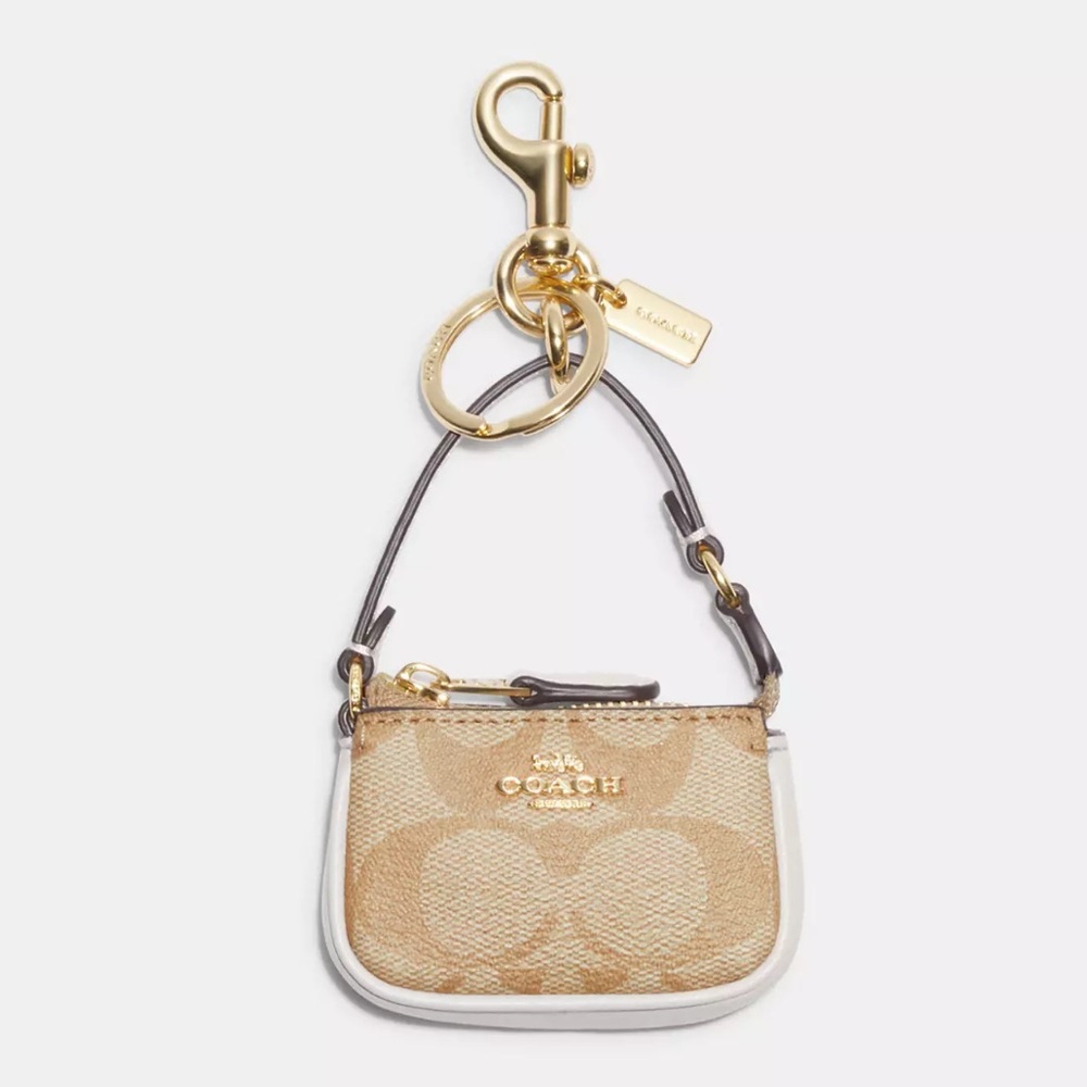 Mini Nolita Bag Charm In Signature Canvas